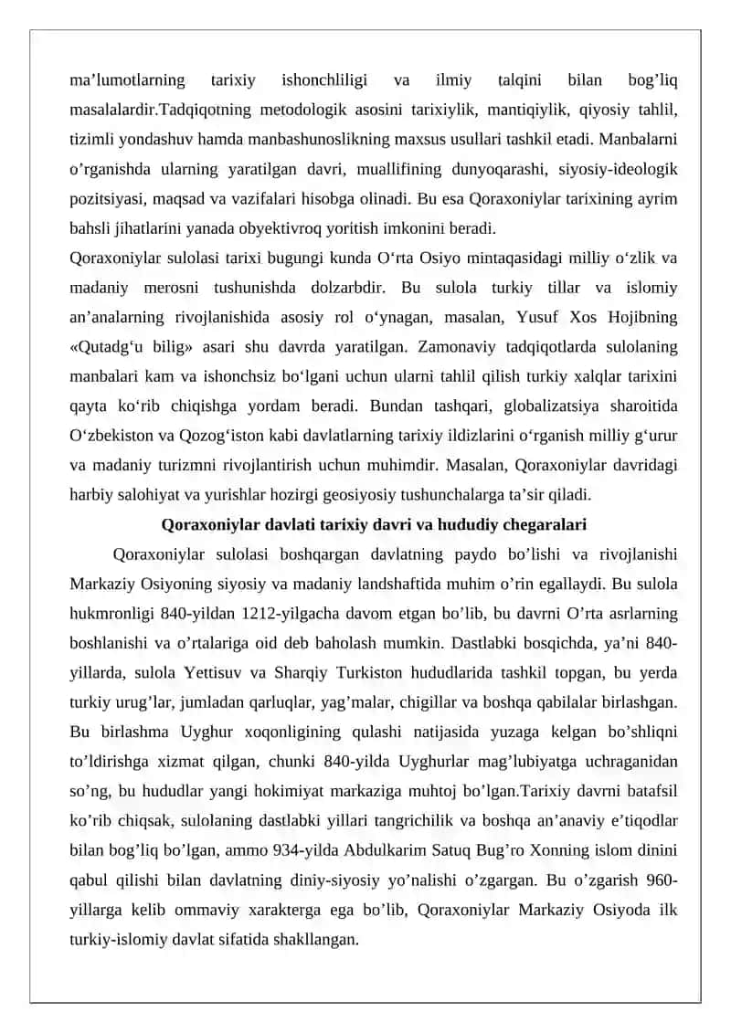 Qoraxoniylar sulolasi tarixiga oid manbalar tahlili 3