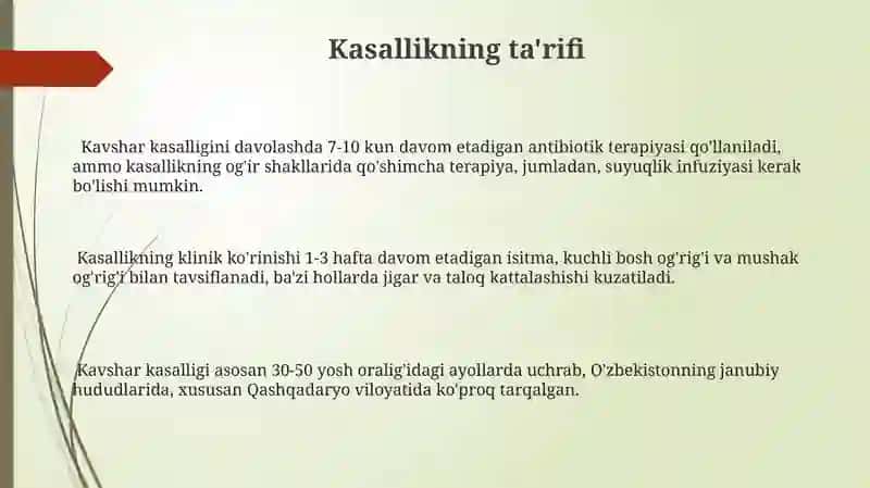 Kavshar kasalligi 3