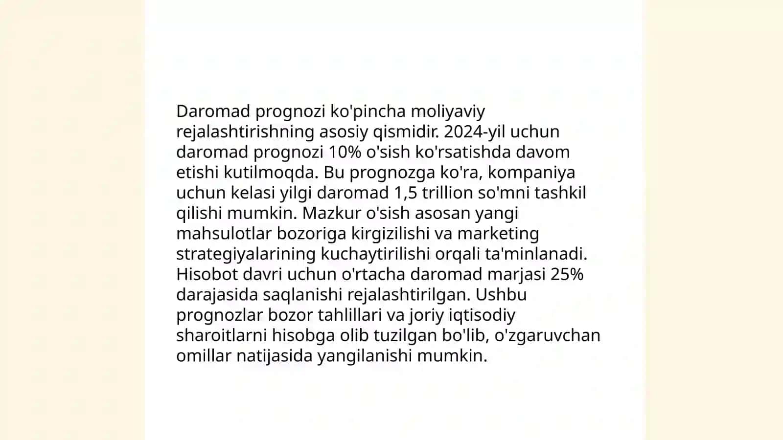 Moliyaviy hisobot elementlarini bashoratlash 3