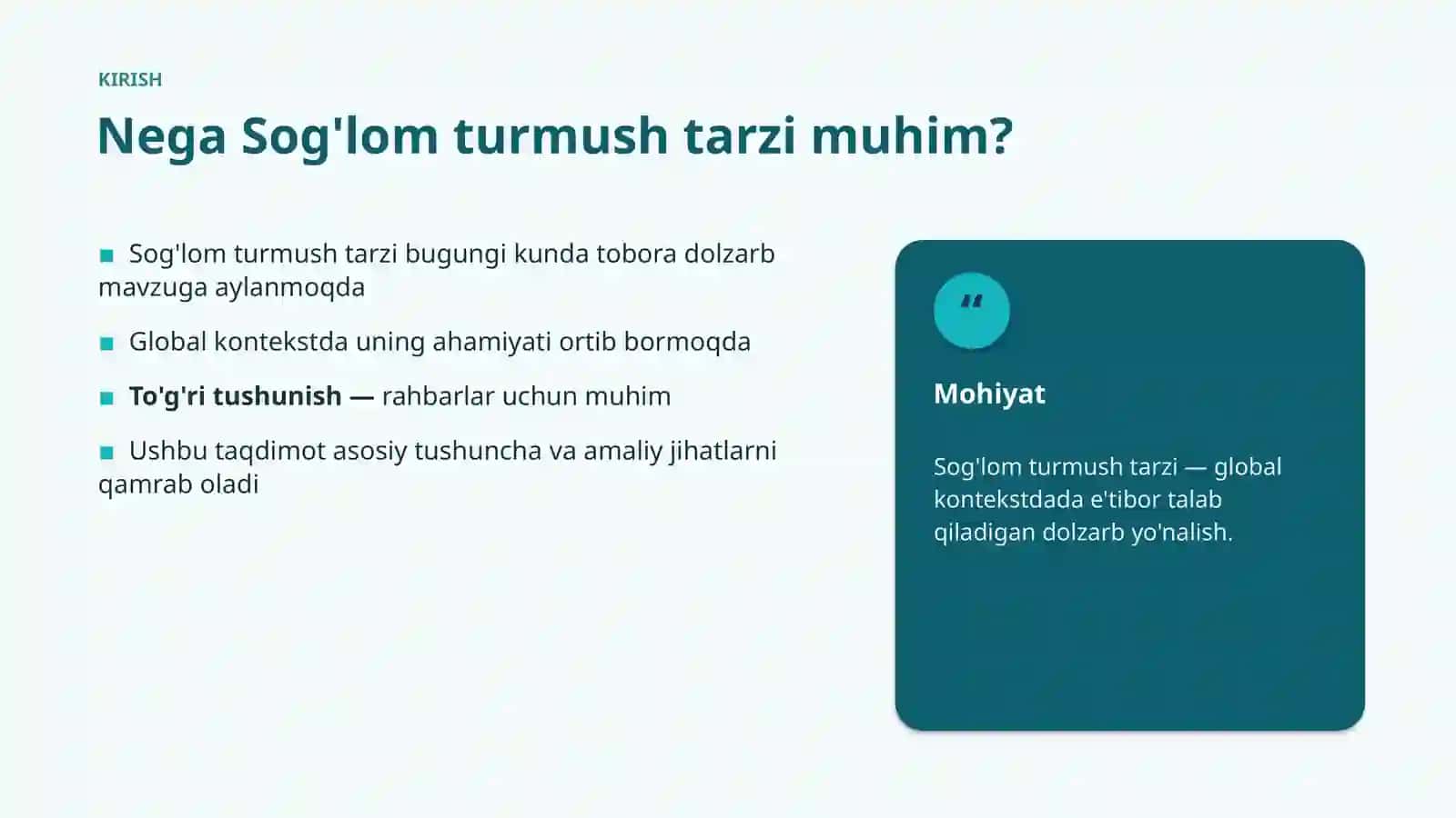 Sog'lom turmush tarzi 3