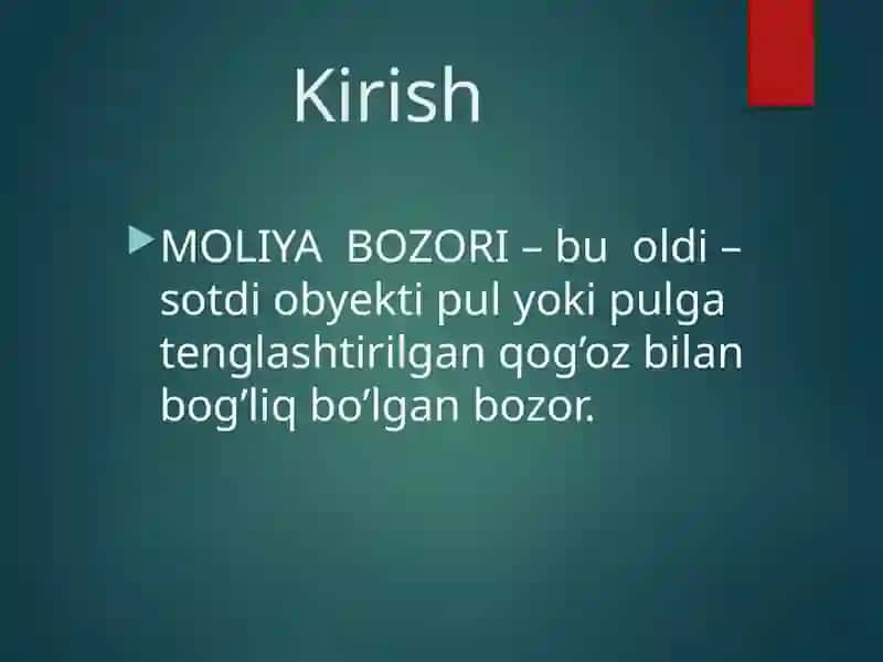 Moliyaviy bozorlar 3
