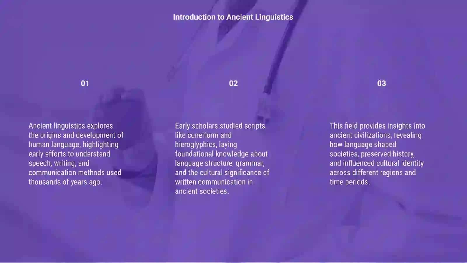 Linguistics in Ancient Times 3