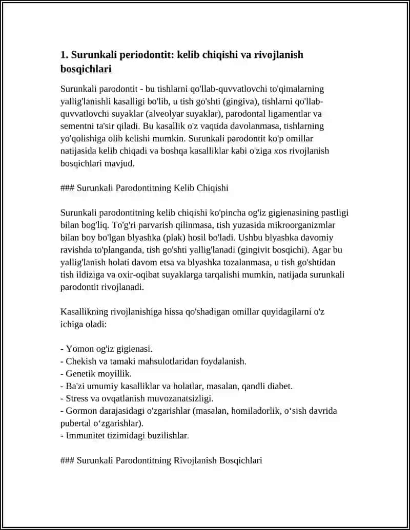 Surunkali Parodontit (Surunkali periodontitis) 3