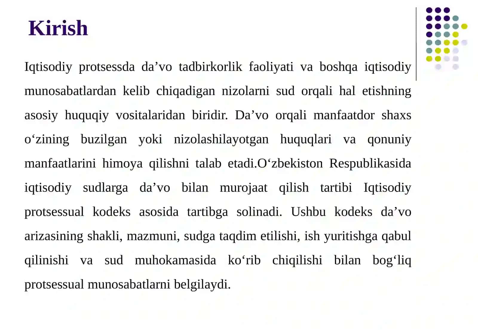 IQTISODIY PROTSESSDA DA’VO 3