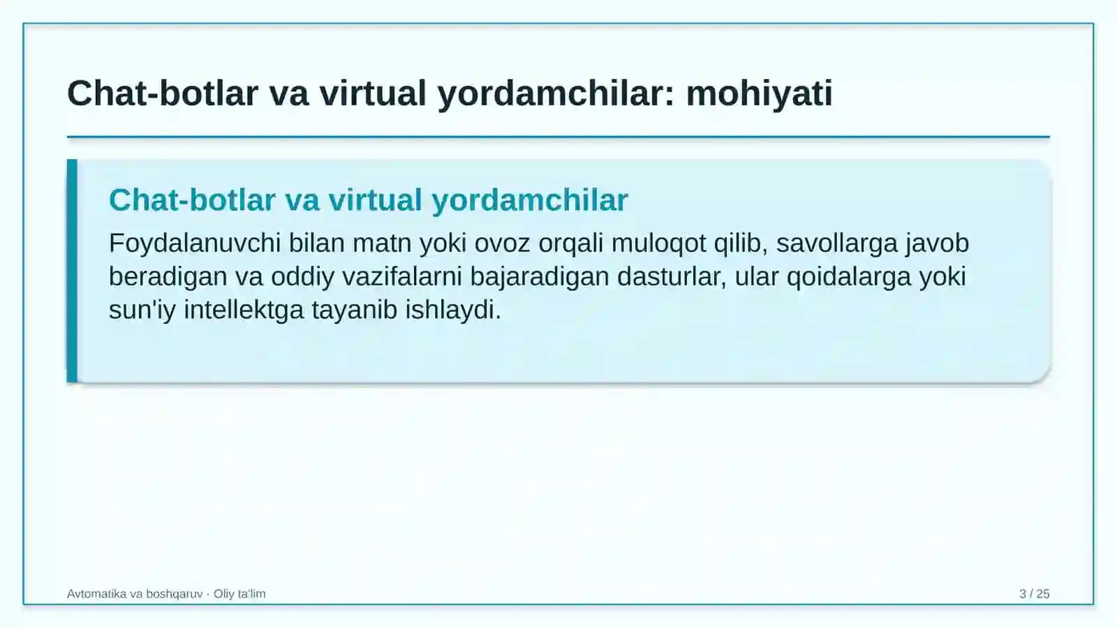 Tibbiyotda chat-botlar va virtual yordamchilardan foydalanish 3