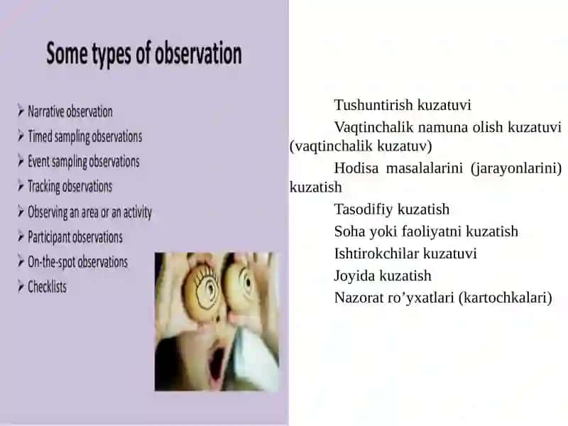 Tanlama kuzatish (Selective (sample) observation) 3