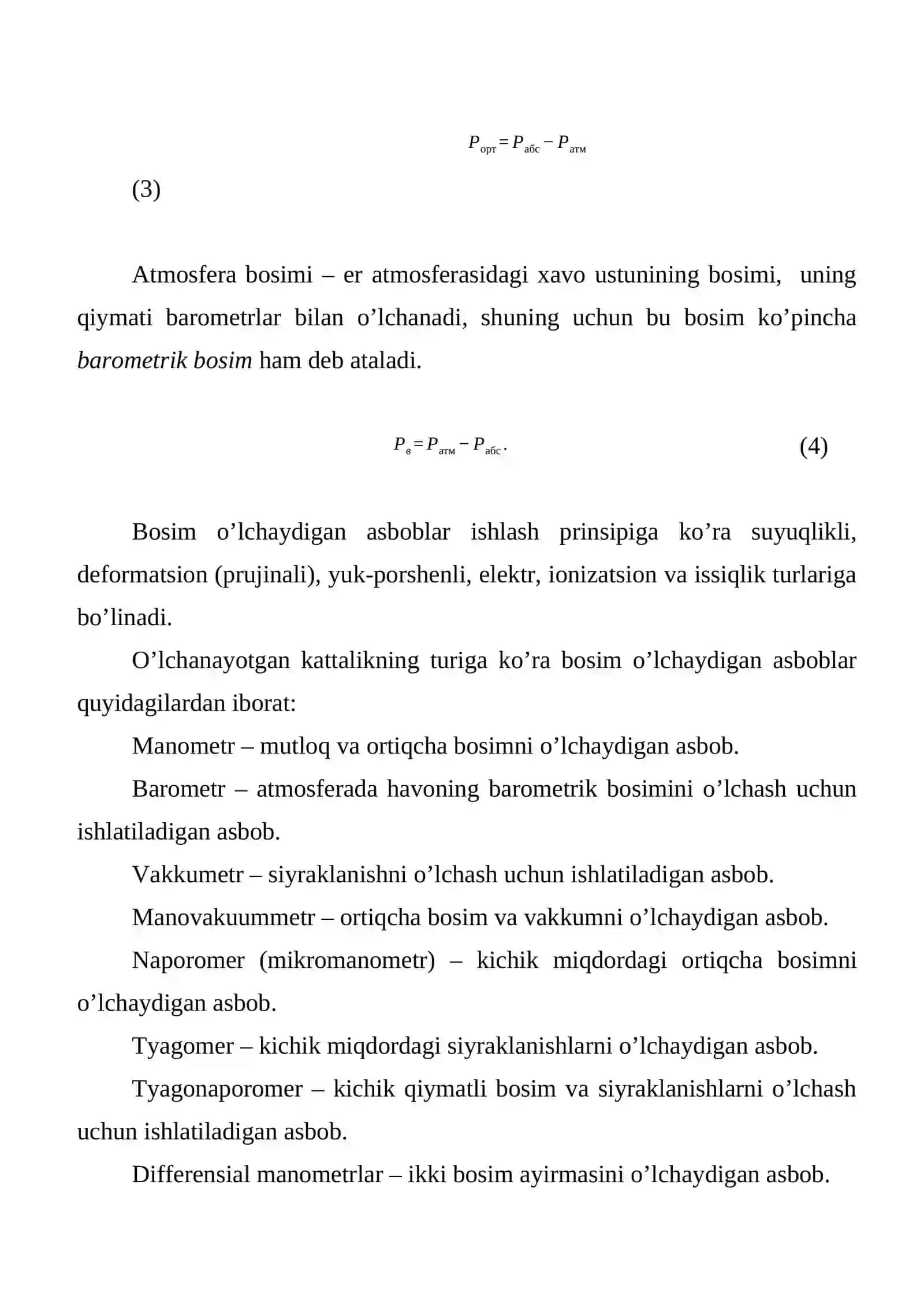 Bosim o’lchash asboblari 3