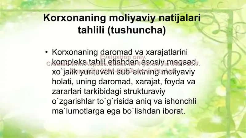 Moliyaviy natijalar tahlili 3