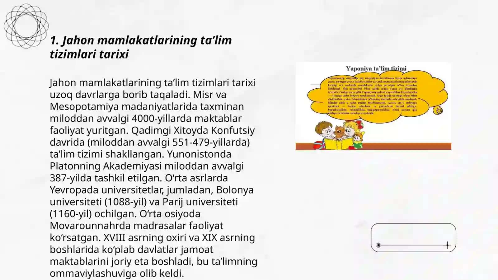 Jahon mamlakatlarining taʼlim tizimlari tarixi 3