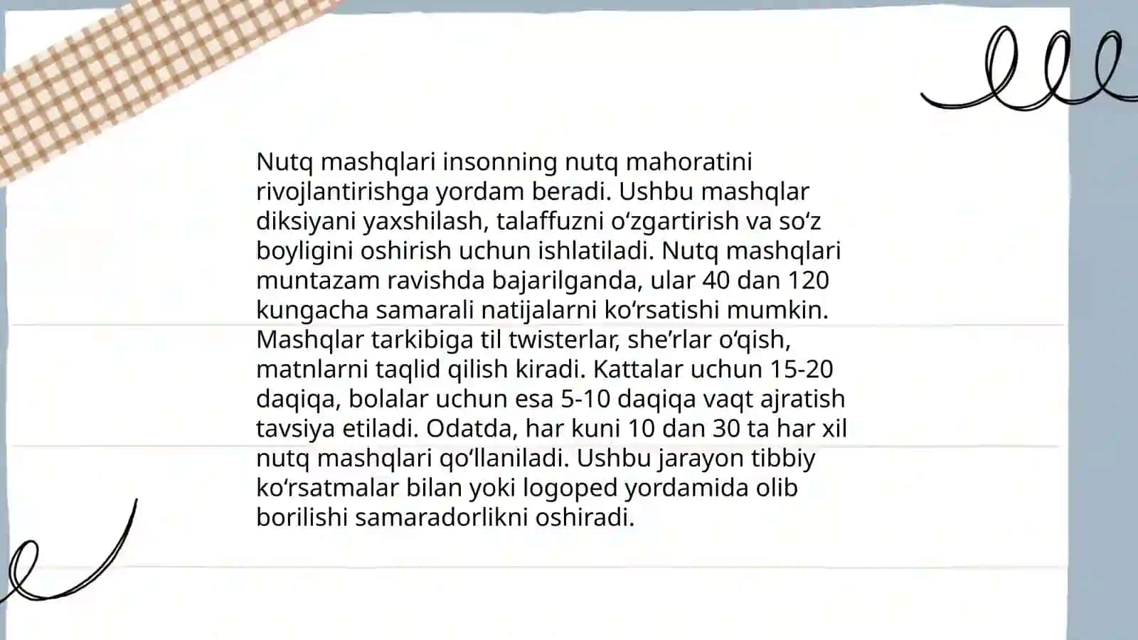 Nutq mashqlari 3