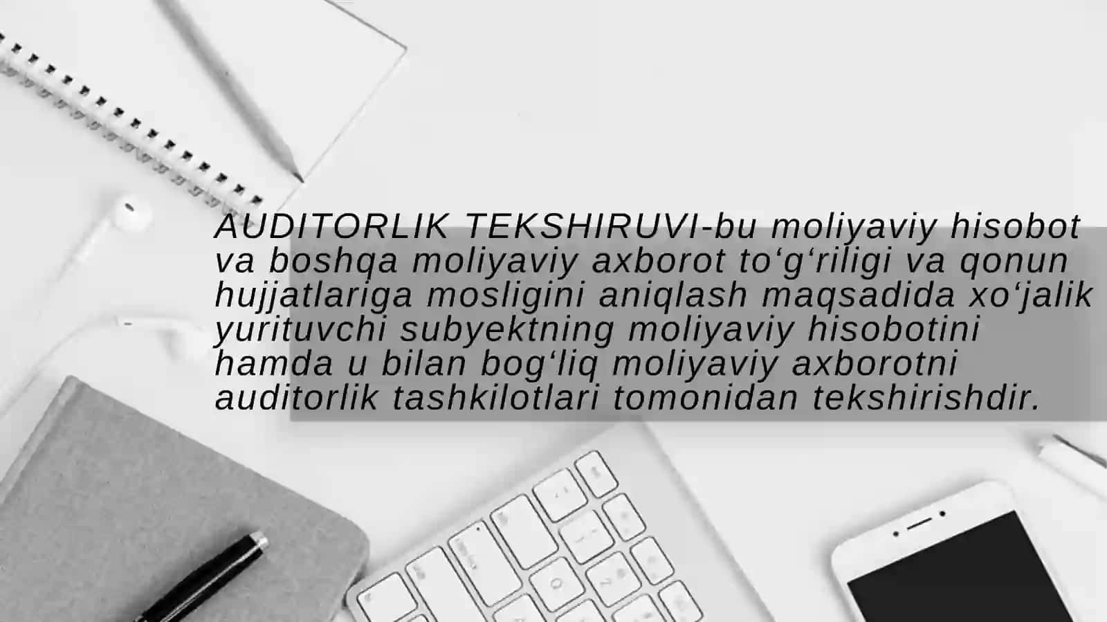 Auditorlik tekshiruvlarini o'tkazish 3