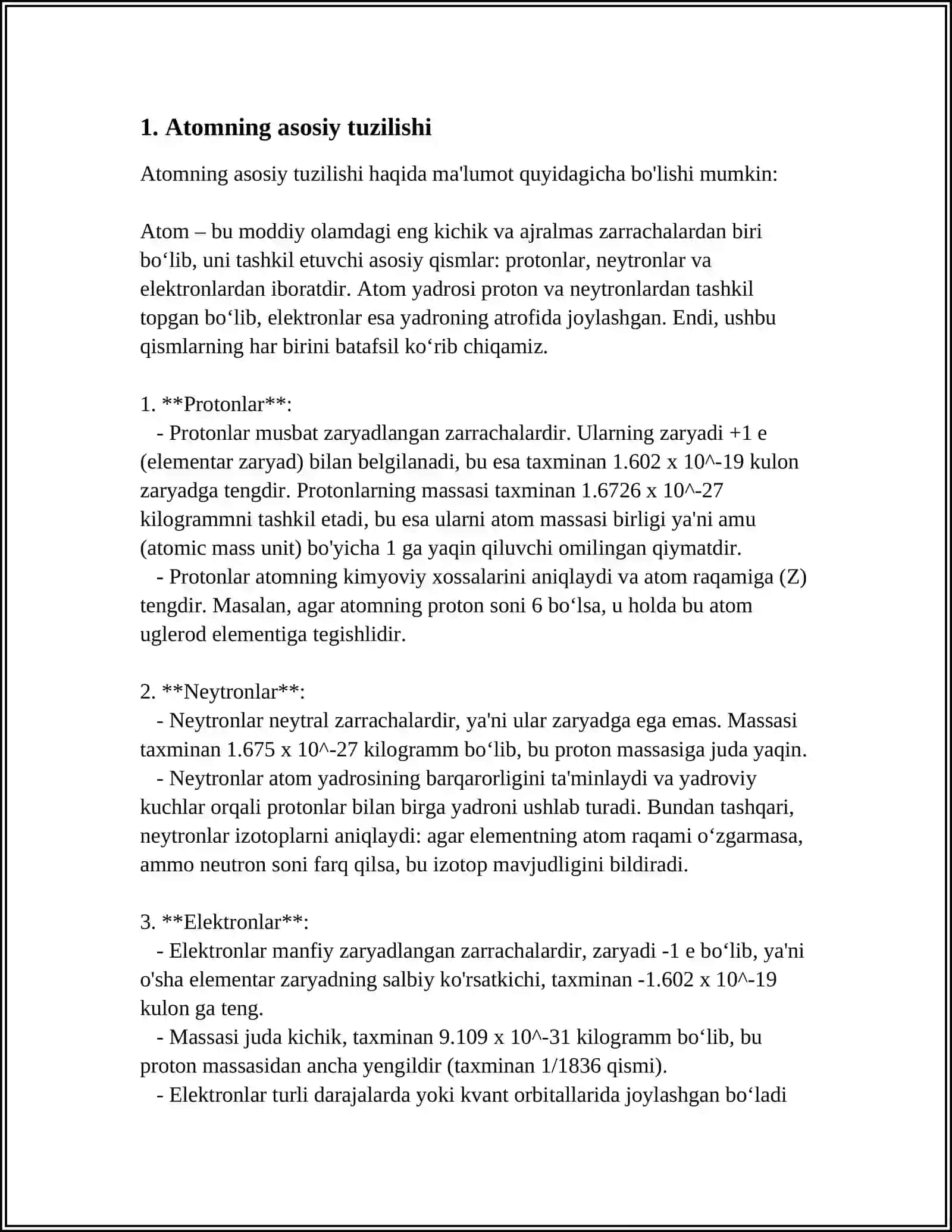 ATOM TUZILISHI 3