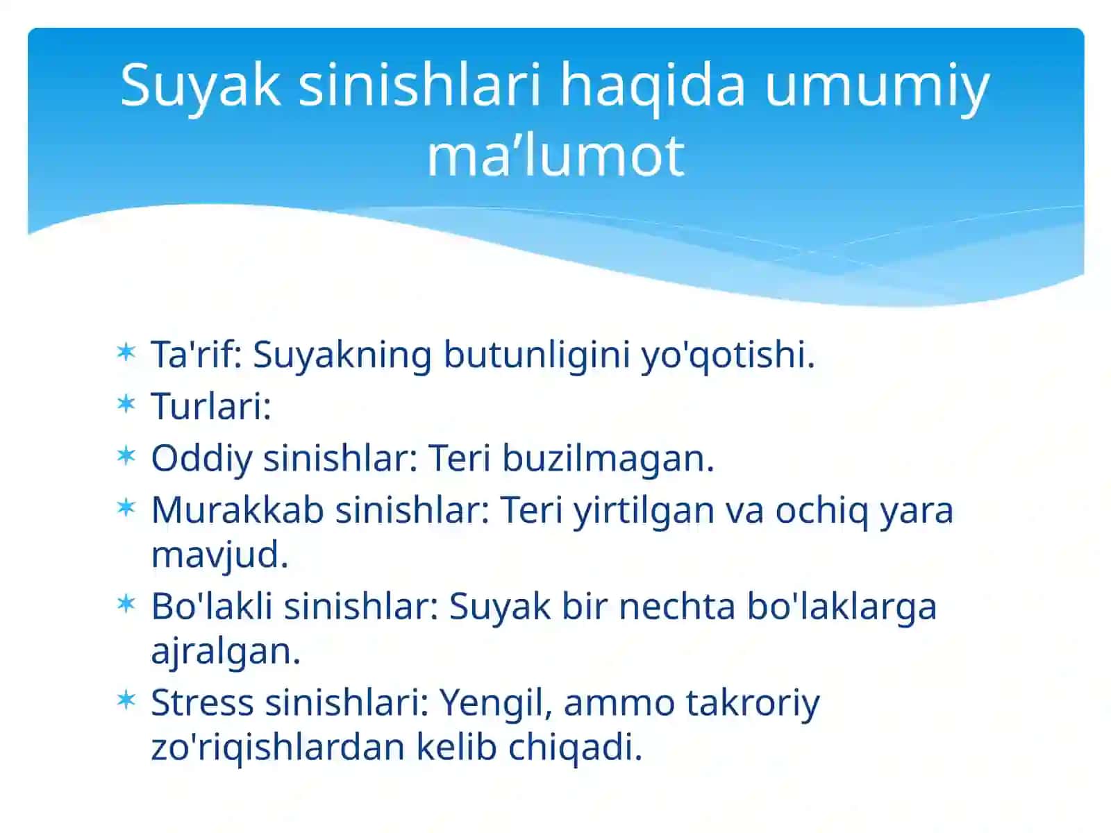 Suyak sinishlarida zamonaviy davolash usullari 3