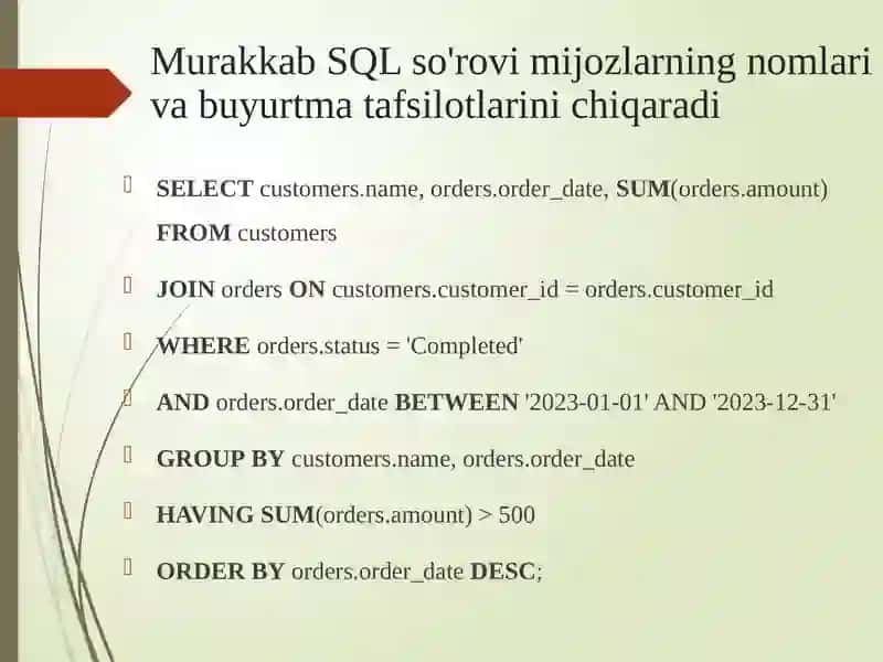 SQL So'rovlari 3