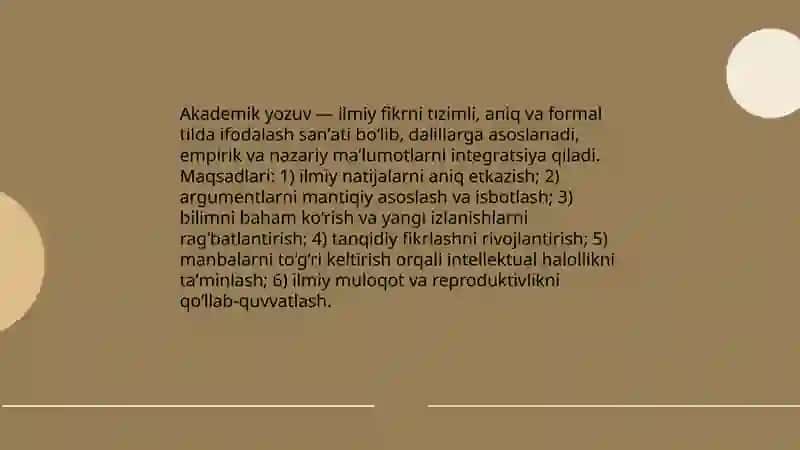 Akademik yozuv va axborot 3