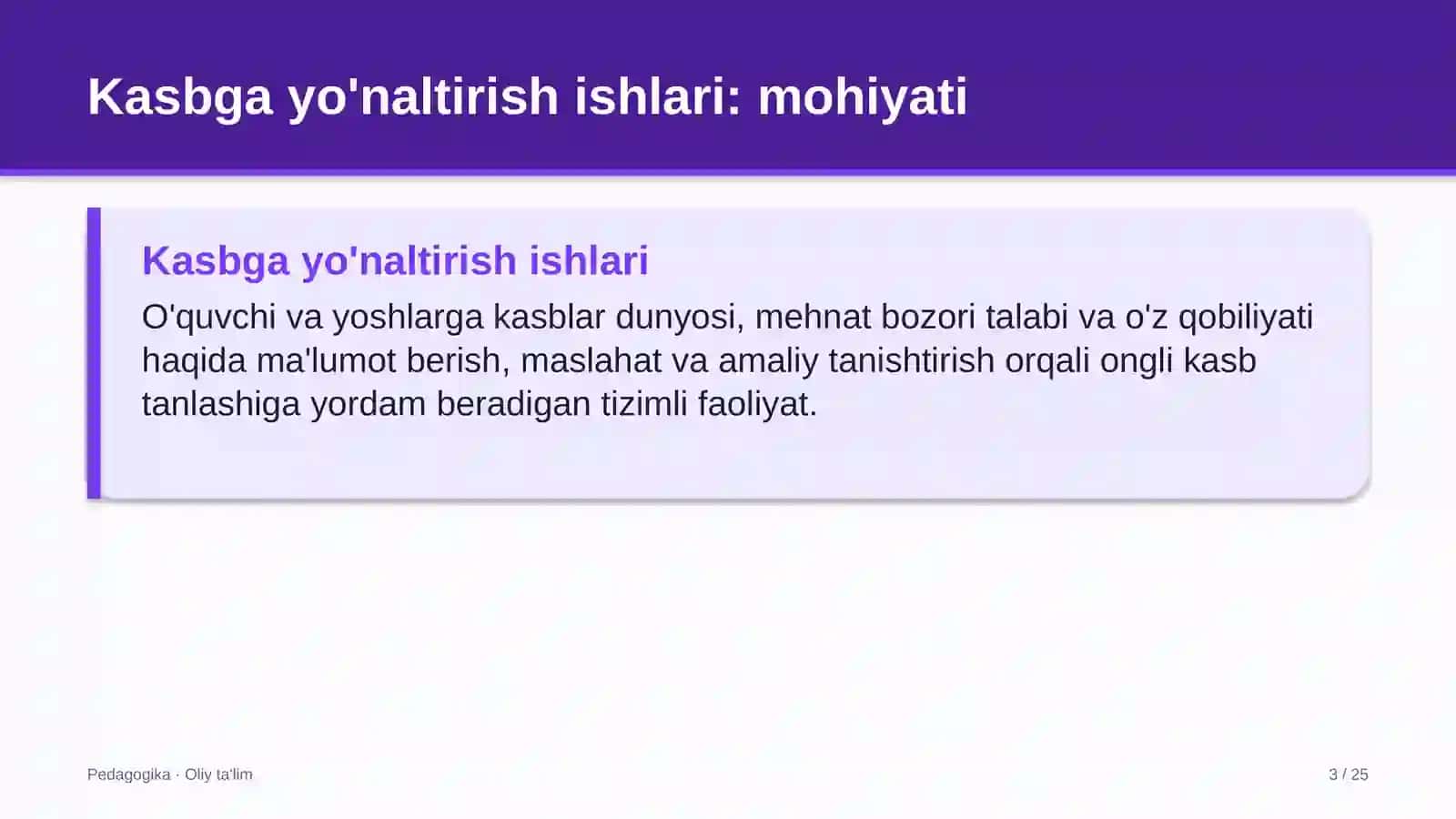 Autsorsing kompaniyalarida kasbga yo'naltirish ishlari 3
