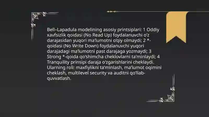 Bell-Lapadula modeli 3