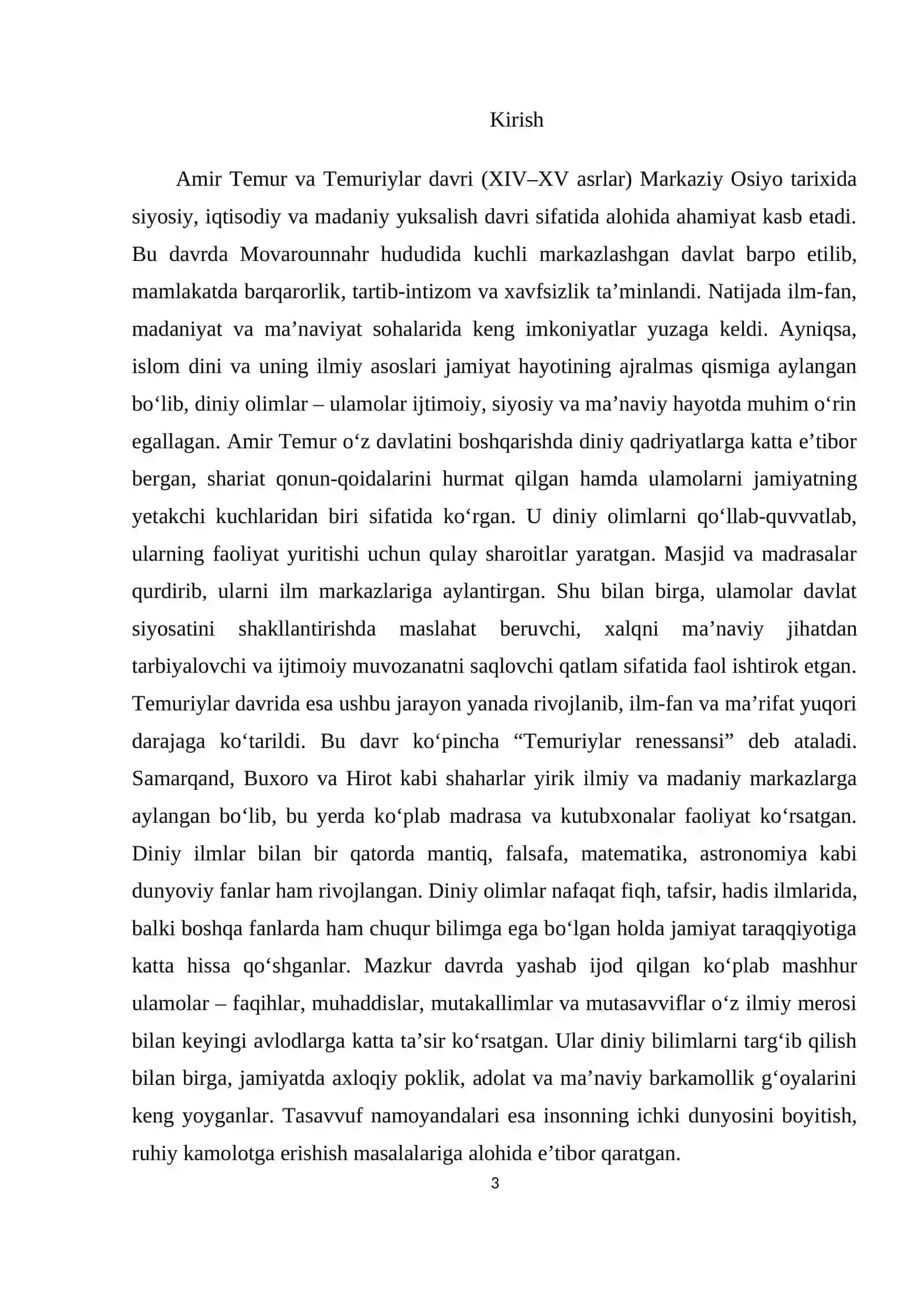 Amir Temur va Temuriylar davrida diniy olimlar 3