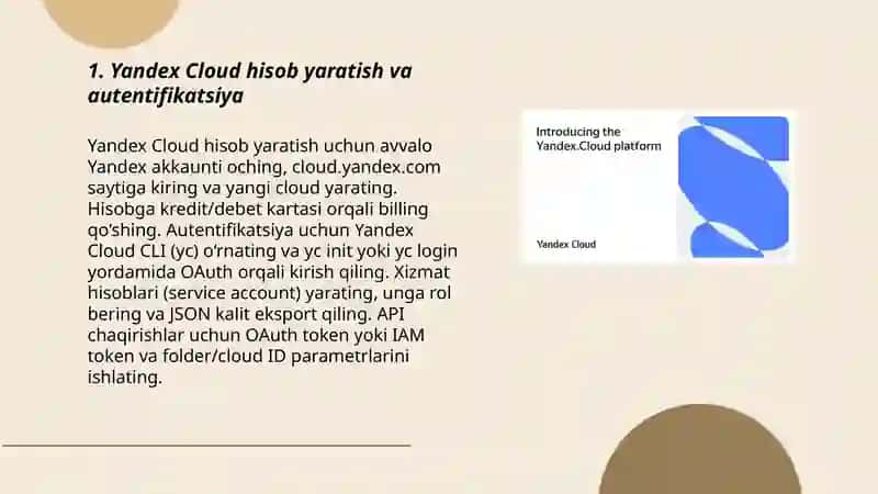 Yandex Cloud hisob yaratish 3