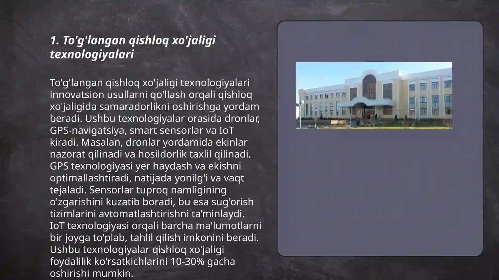 To'g'langan qishloq xo'jaligi texnologiyalari 3