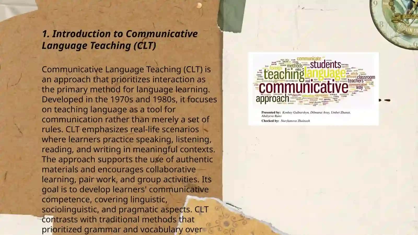 Communicative language teaching in teaching 3