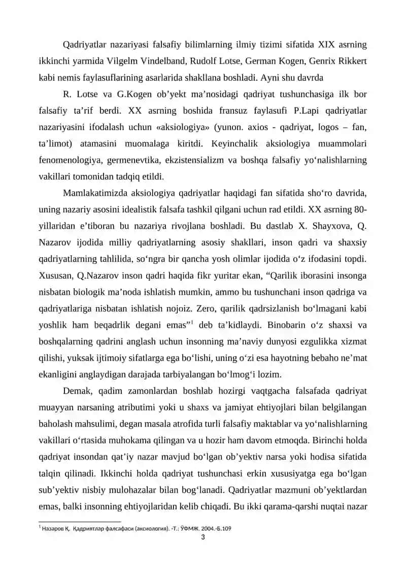 QADRIYATLAR FALSAFASI (AKSIOLOGYIA) 3
