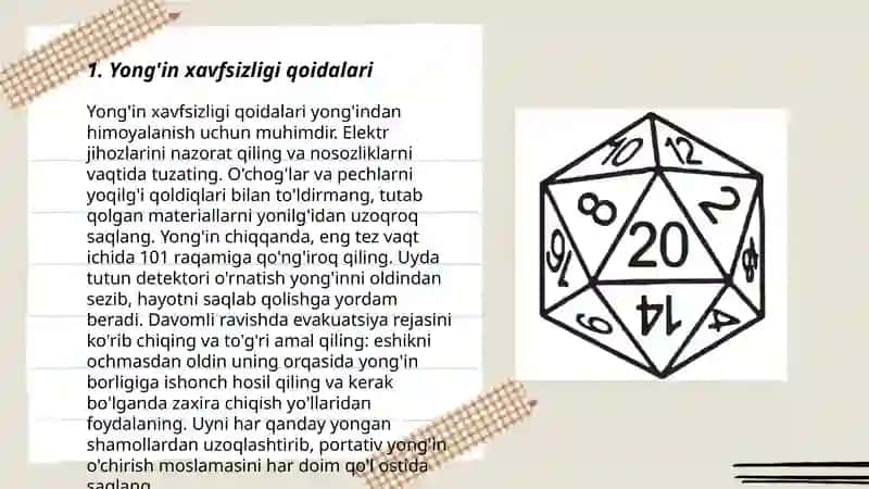 Yong'in xavfsizligi qoidalari 3
