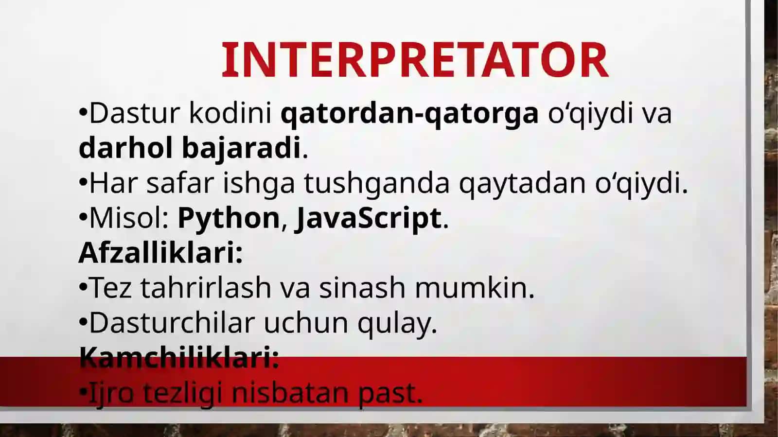 Interpretatorlarvakompilyatorlar 3