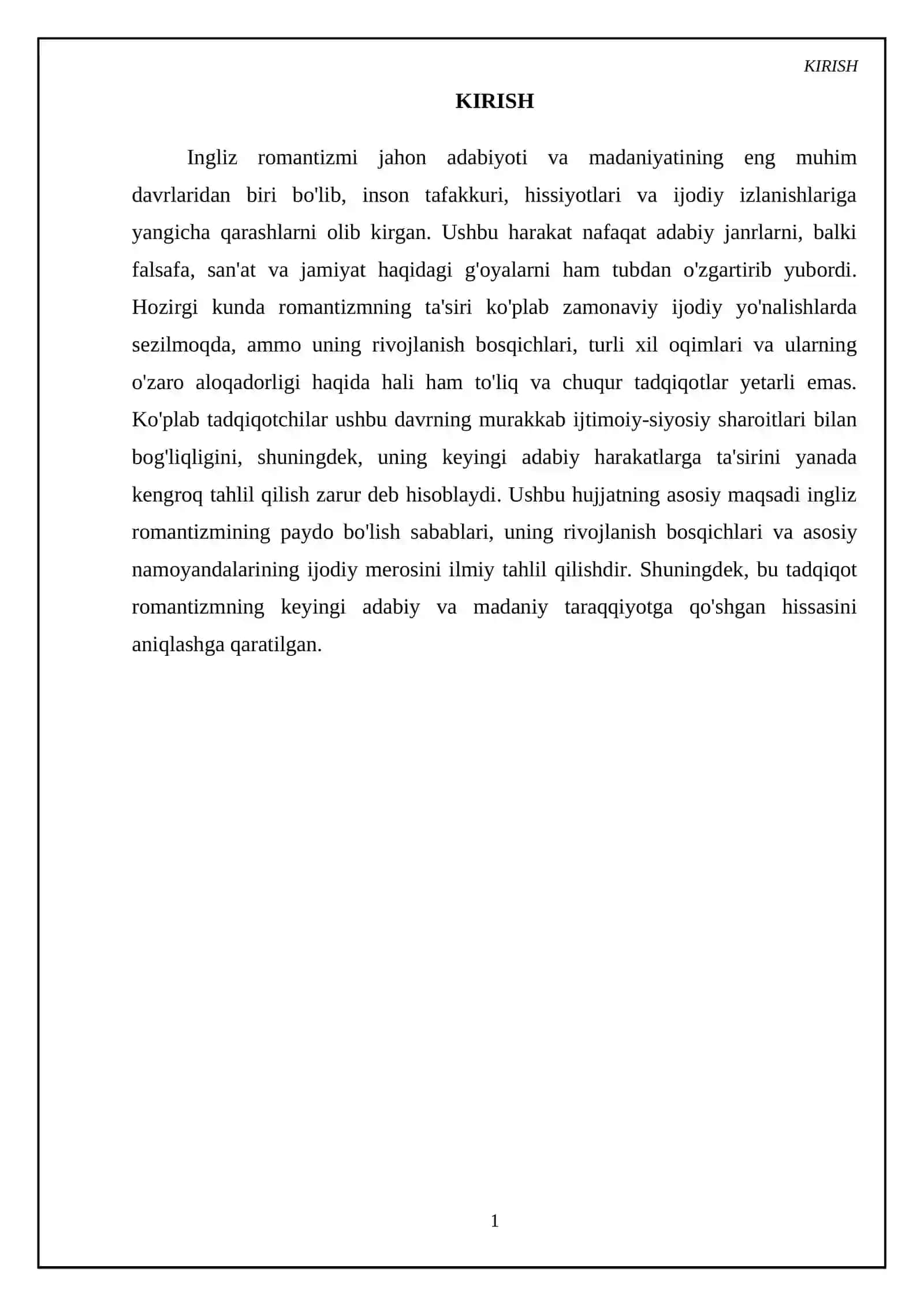 English romanticism and its development 3