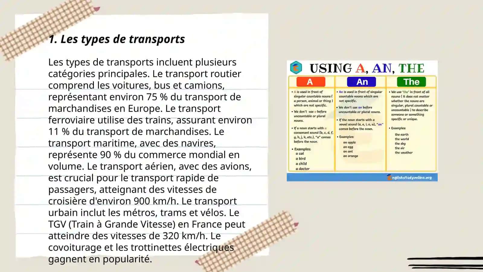 Les types de transports 3