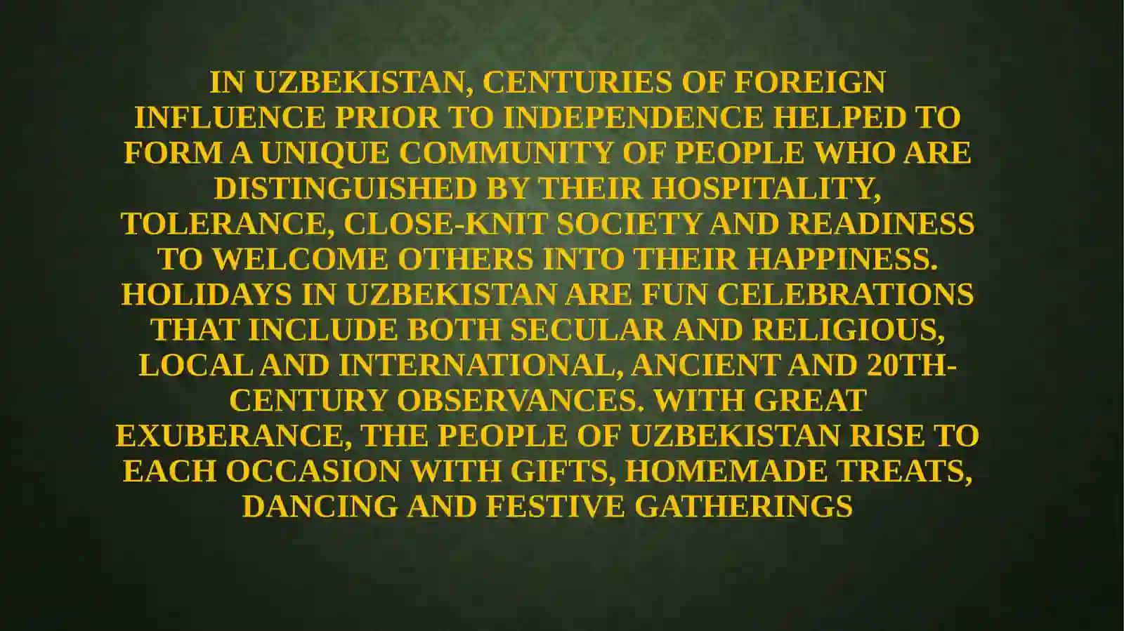 Public Holidays in Uzbekistan 3