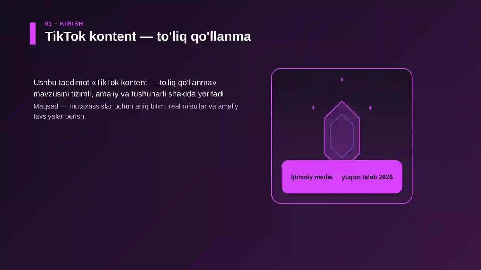 TikTok kontent — to'liq qo'llanma 3