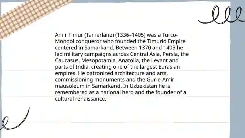 Amir Timur (Tamerlane) 3