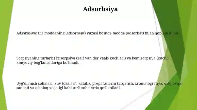 Adsorbtsion ilovalari 3