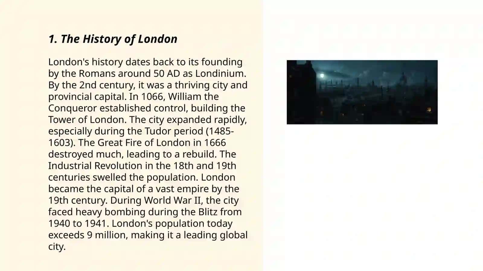 The History of London 3