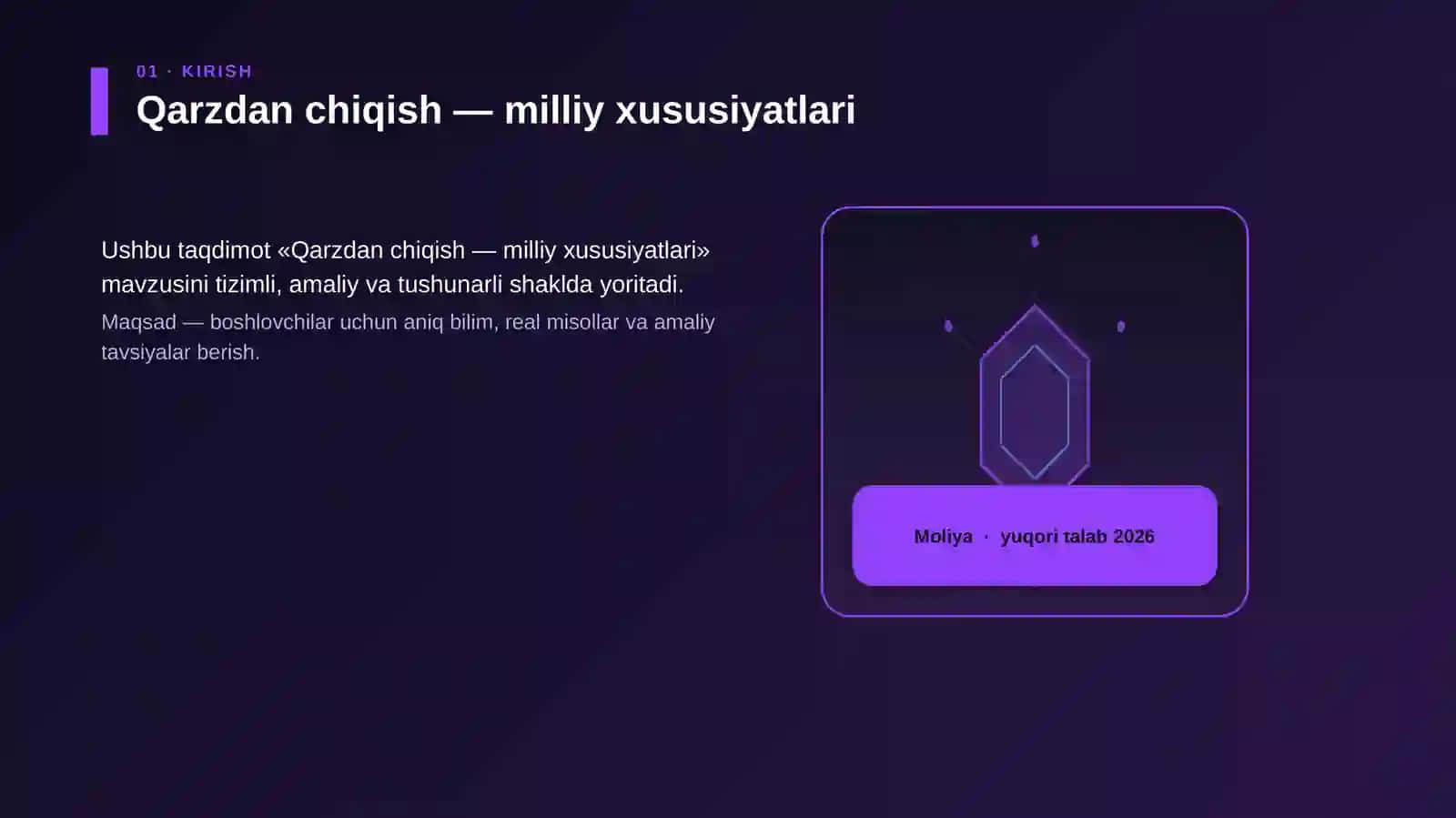 Qarzdan chiqish — milliy xususiyatlari 3