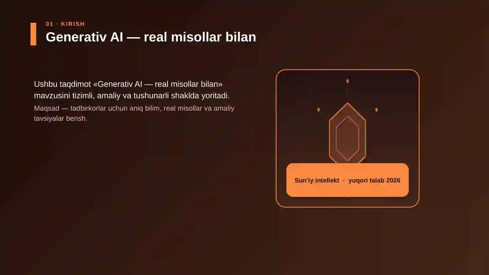 Generativ AI — real misollar bilan 3