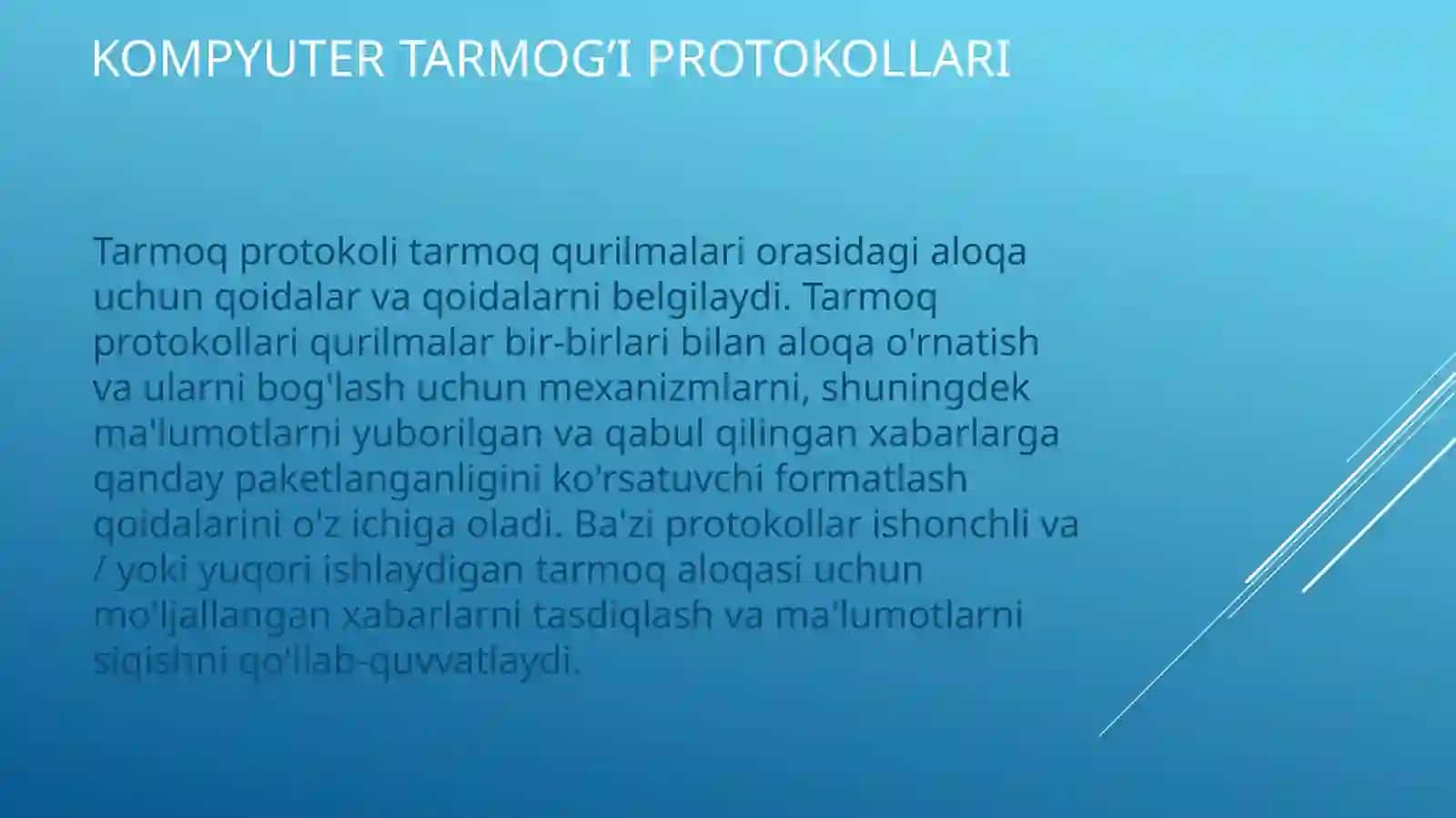 Kompyuter  tarmog’i  protokollari 3