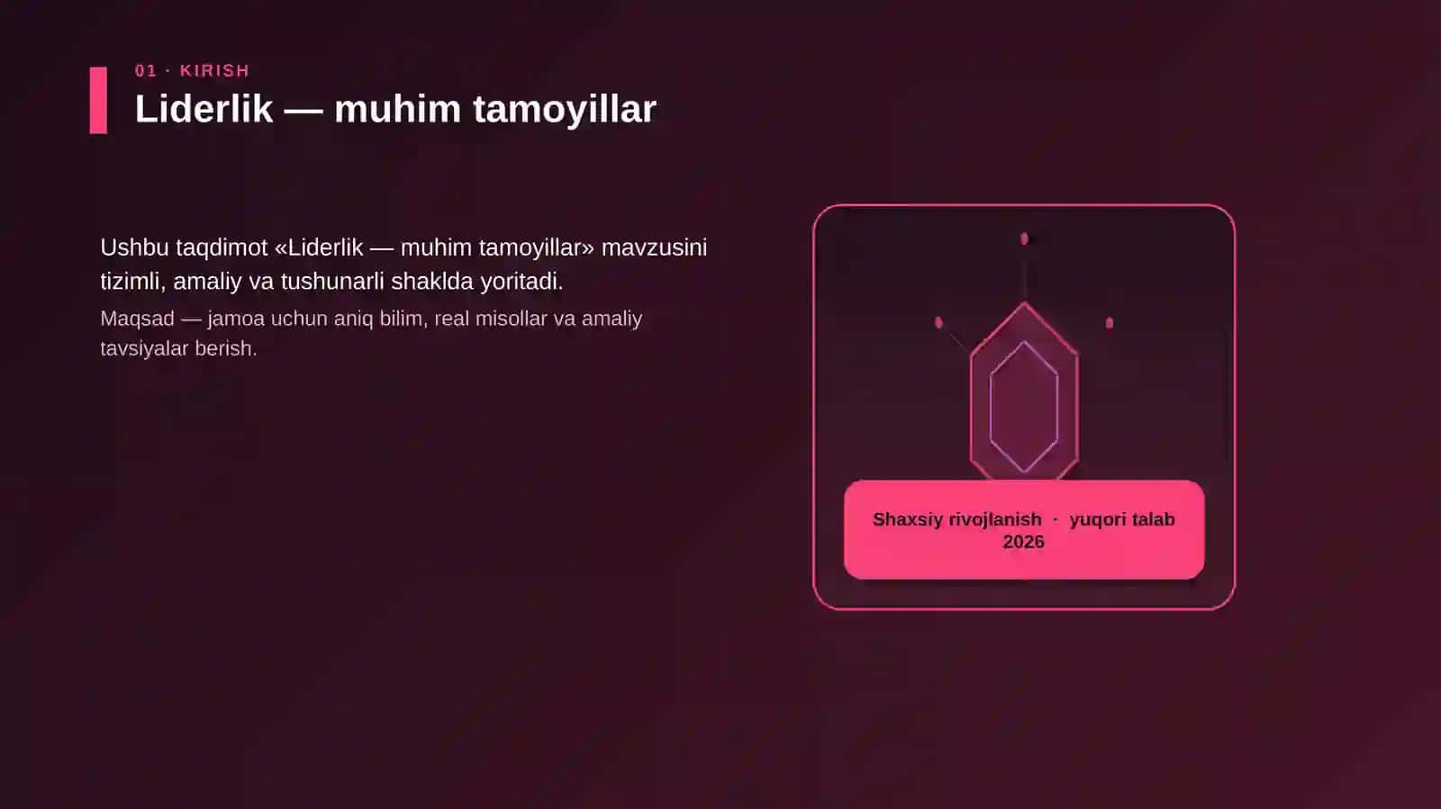 Liderlik — muhim tamoyillar 3