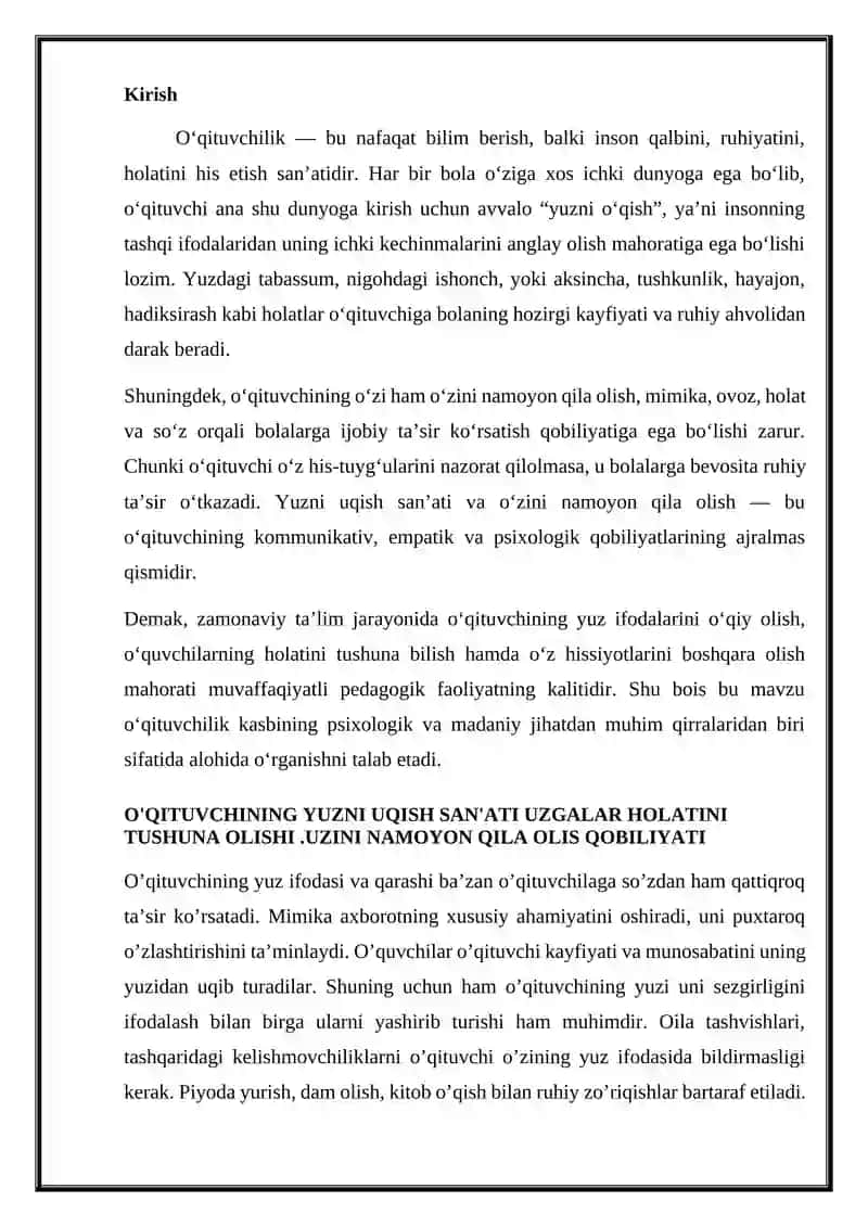 O'qituvchining Yuzni Uqish San'ati 3