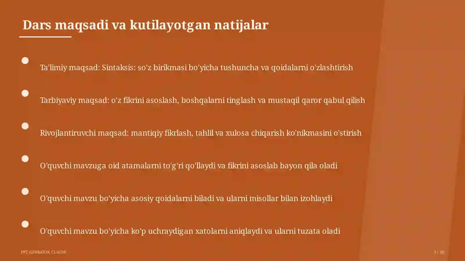 Sintaksis: so'z birikmasi (8-sinf) 3