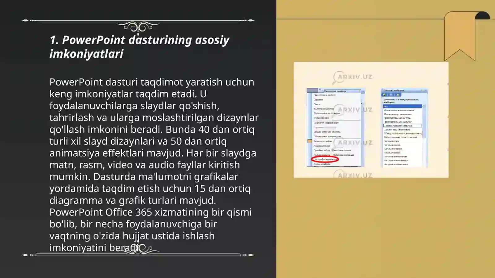 PowerPoint taqdimot dasturi 3