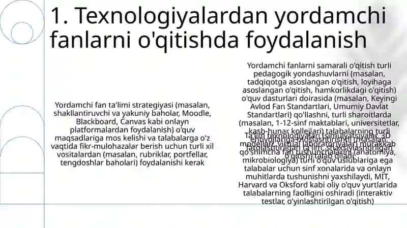 Mutaxassislik fanlarini o'qitish metodikasi 3