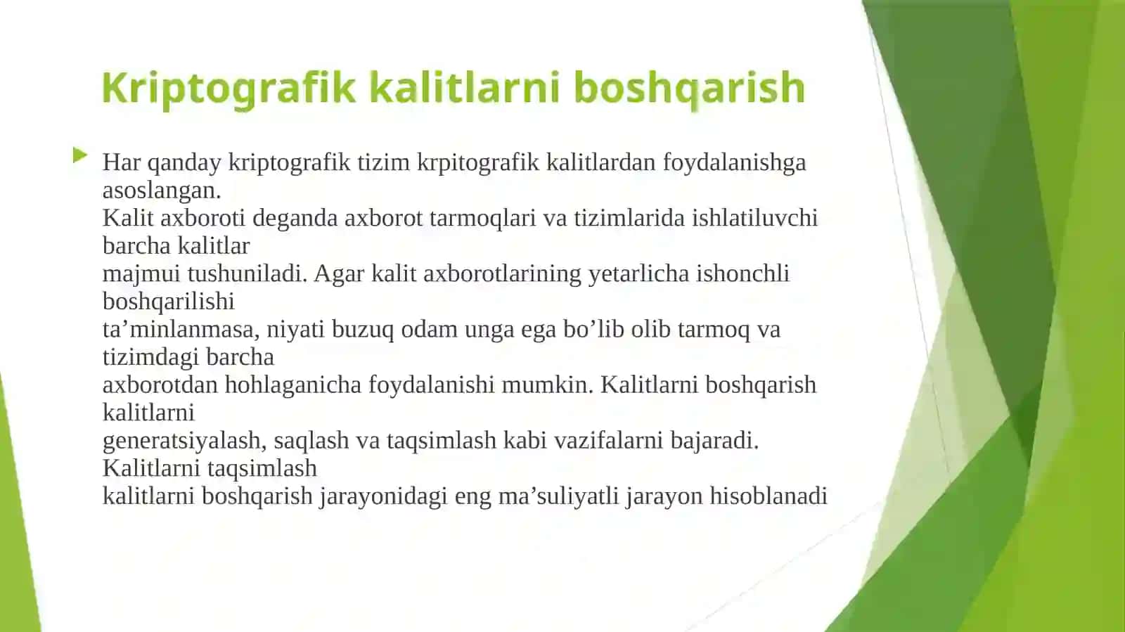 Kriptografik axborot xavfsizligi 3