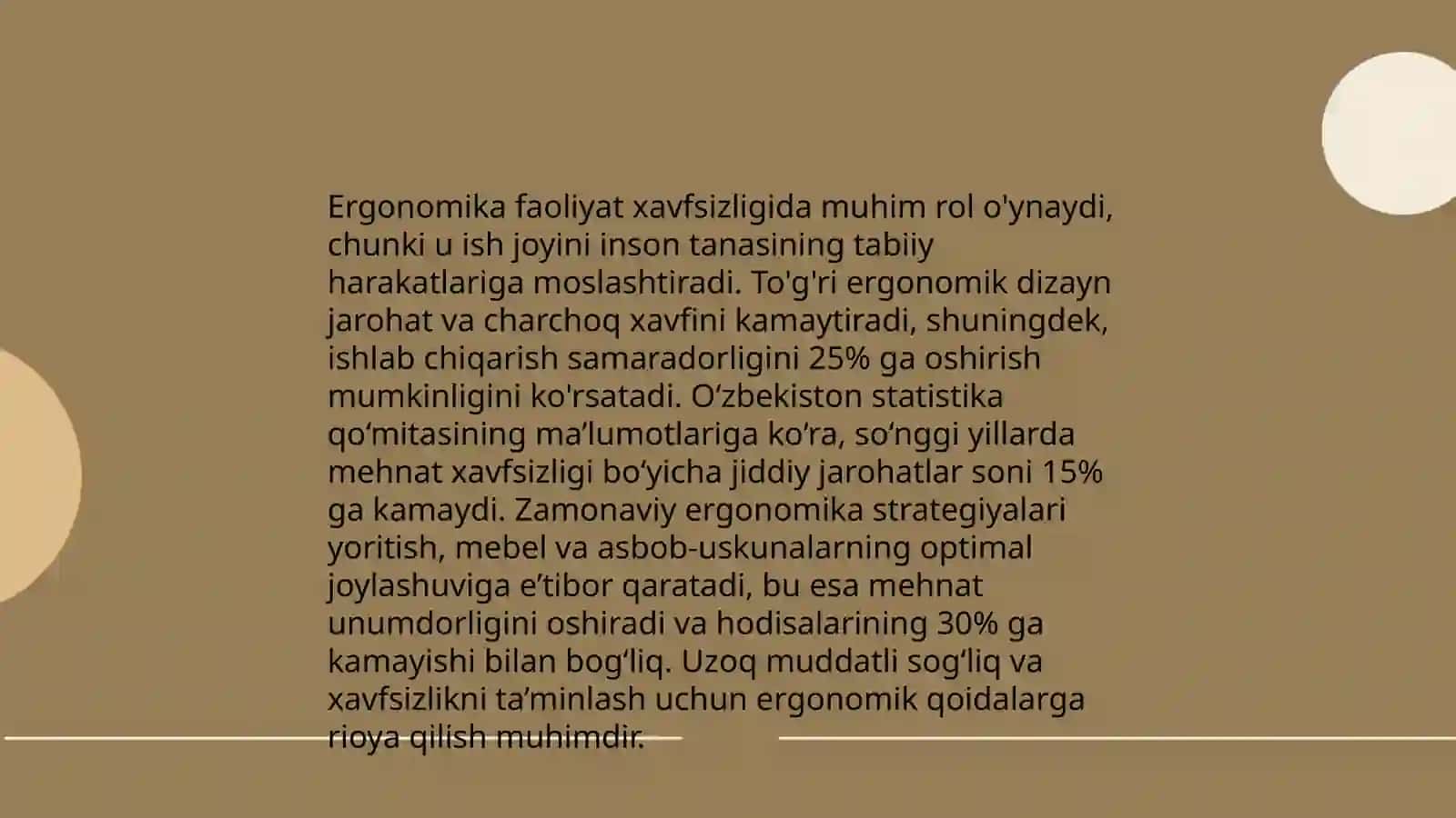 Ish o'rnini tashkillashtirishning talablari 3