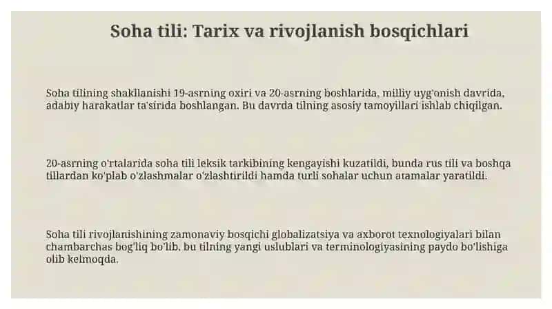 Soha tilida, adabiy til va uning meyorlari 3