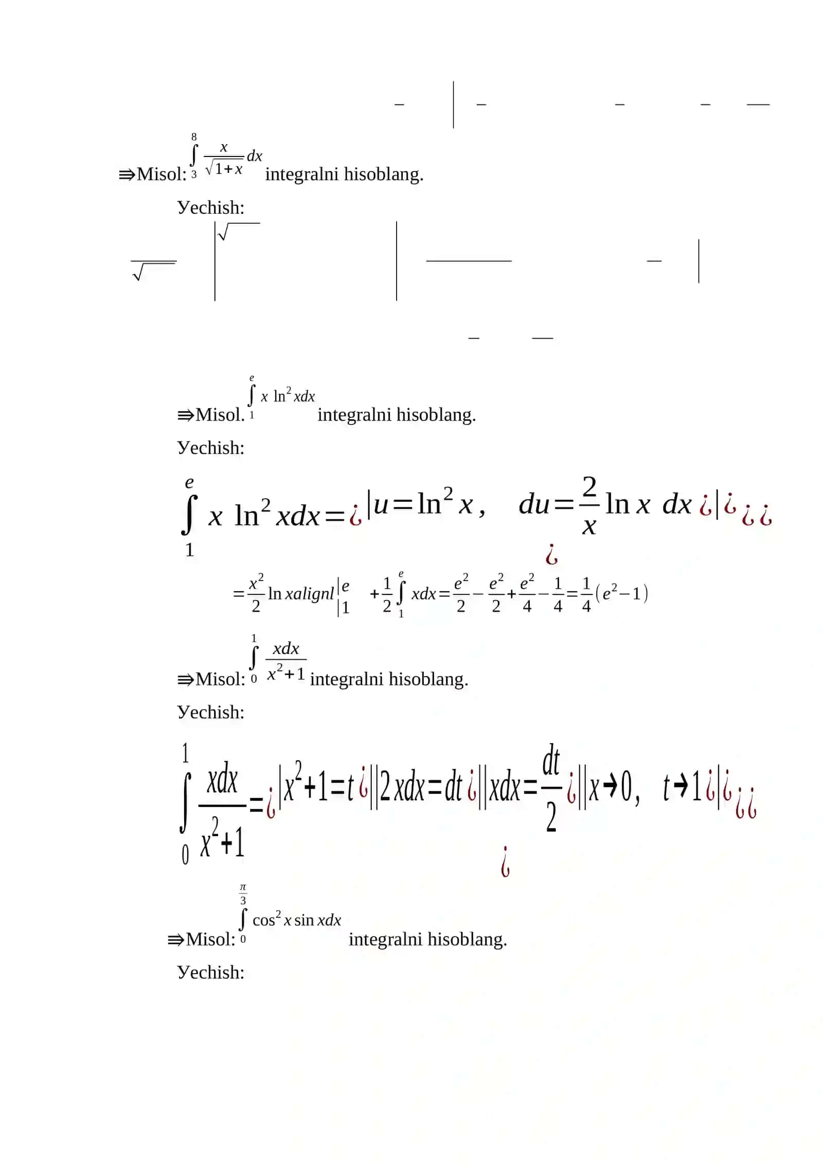 Aniq integral 3