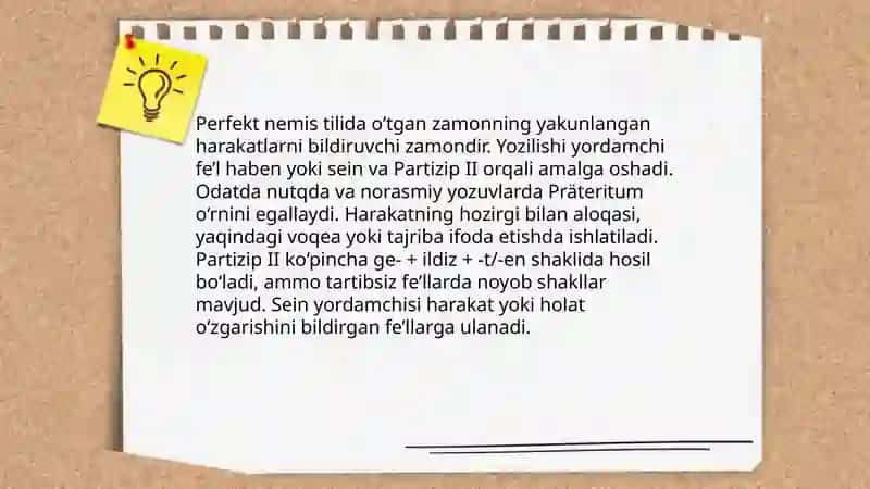 Perfekt mavzusi 3