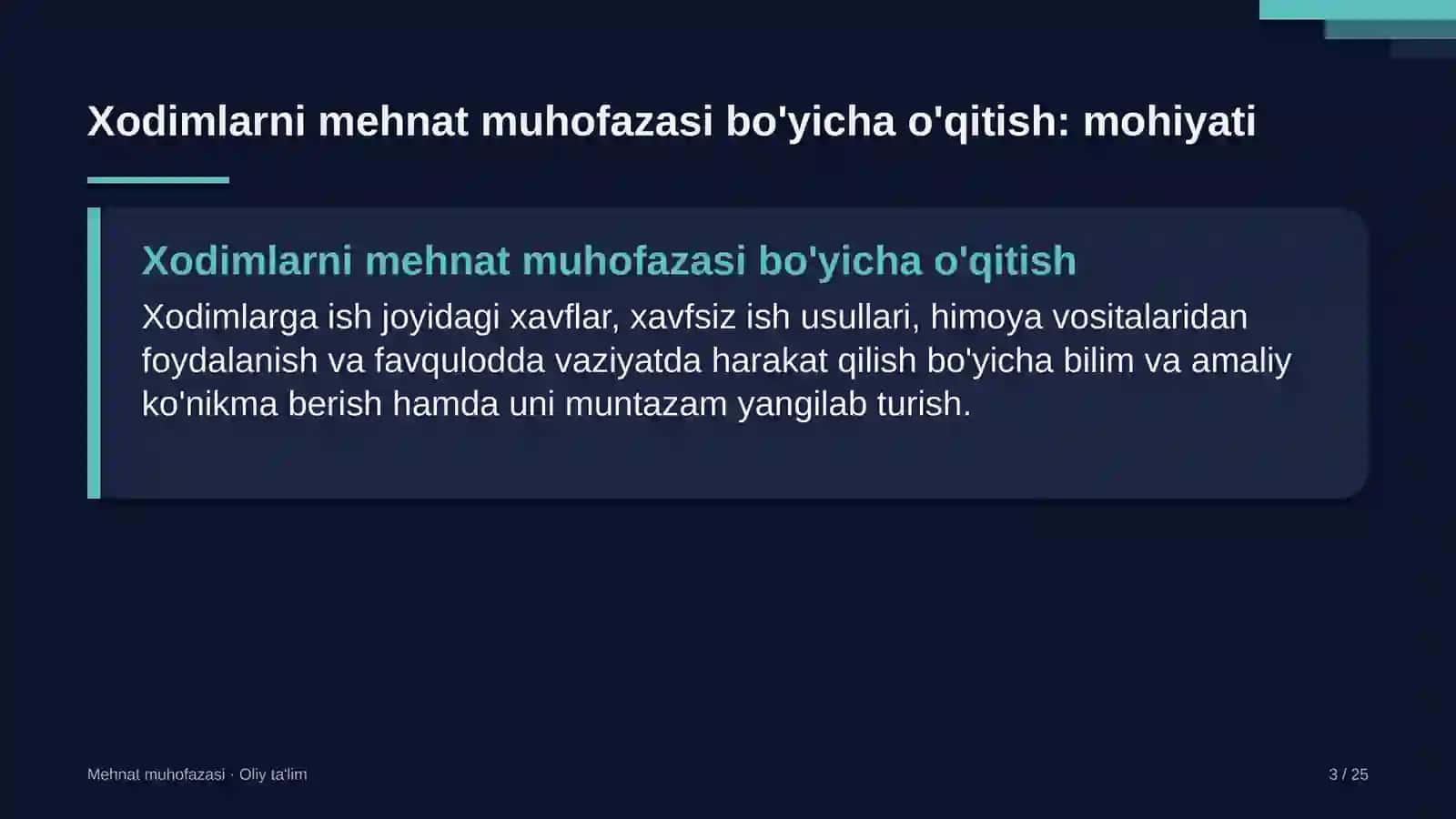 pensiya jamg'armasida xodimlarni mehnat muhofazasi bo'yicha o'qitish 5357 3