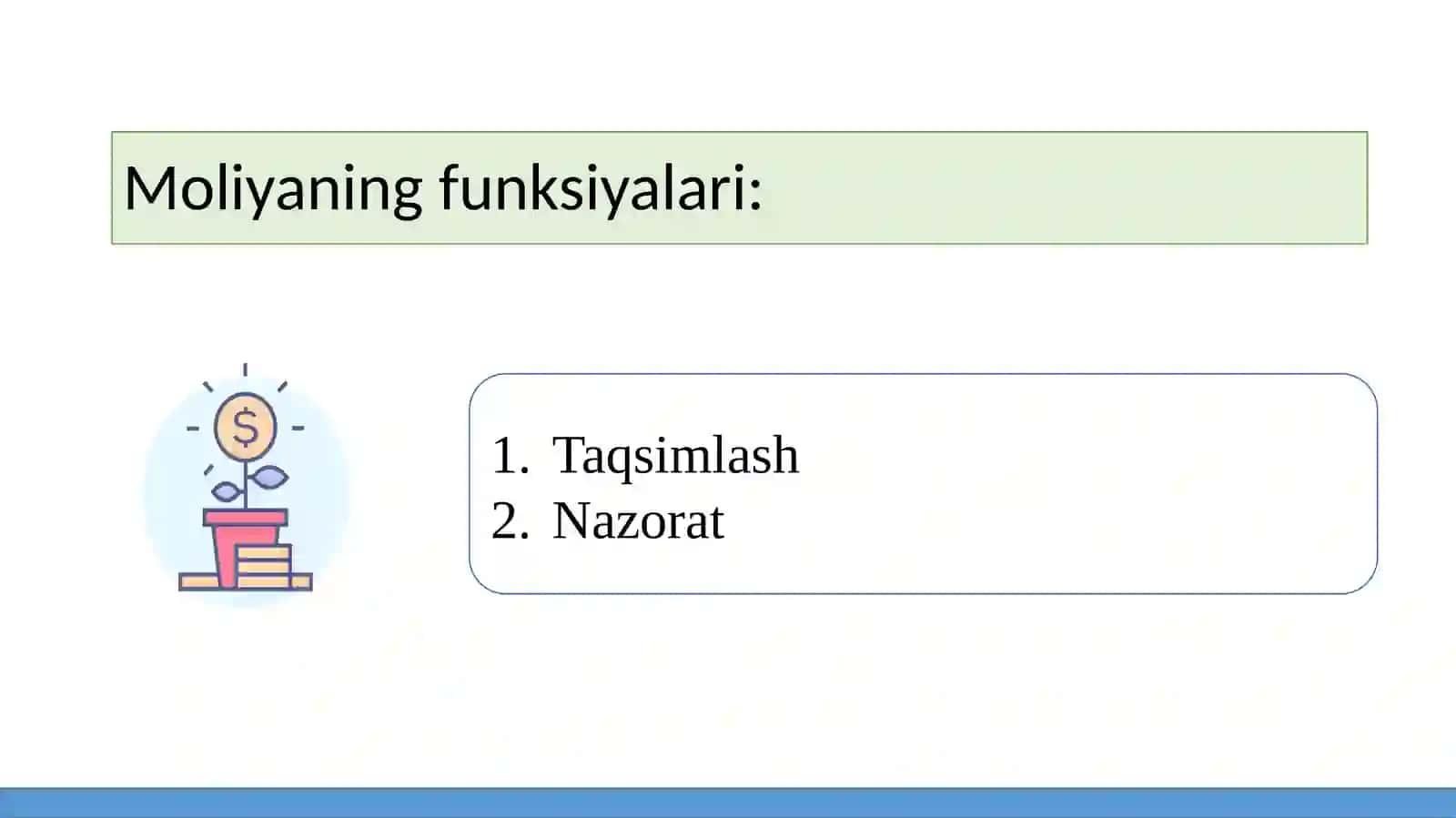Moliya fanigakirish 3